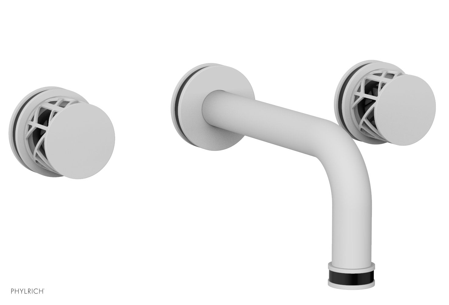 JOLIE Wall Lavatory Set - Round Handles with "Black" Accents 222-11