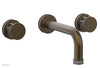 JOLIE Wall Lavatory Set - Round Handles with "Grey" Accents 222-11