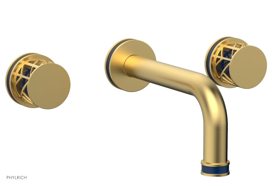 JOLIE Wall Tub Set - Round Handles with "Navy Blue" Accents 222-56