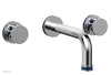 JOLIE Wall Lavatory Set - Round Handles with "Navy blue" Accents 222-11
