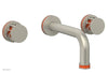 JOLIE Wall Lavatory Set - Round Handles with "Orange" Accents 222-11