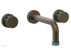 JOLIE Wall Lavatory Set - Round Handles with "Turquoise" Accents 222-11