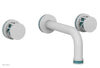 JOLIE Wall Lavatory Set - Round Handles with "Turquoise" Accents 222-11