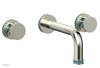 JOLIE Wall Lavatory Set - Round Handles with "Turquoise" Accents 222-11