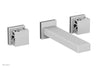 JOLIE Wall Lavatory Set - Square Handles with "Black" Accents 222-12