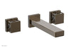 JOLIE Wall Lavatory Set - Square Handles with "Grey" Accents 222-12