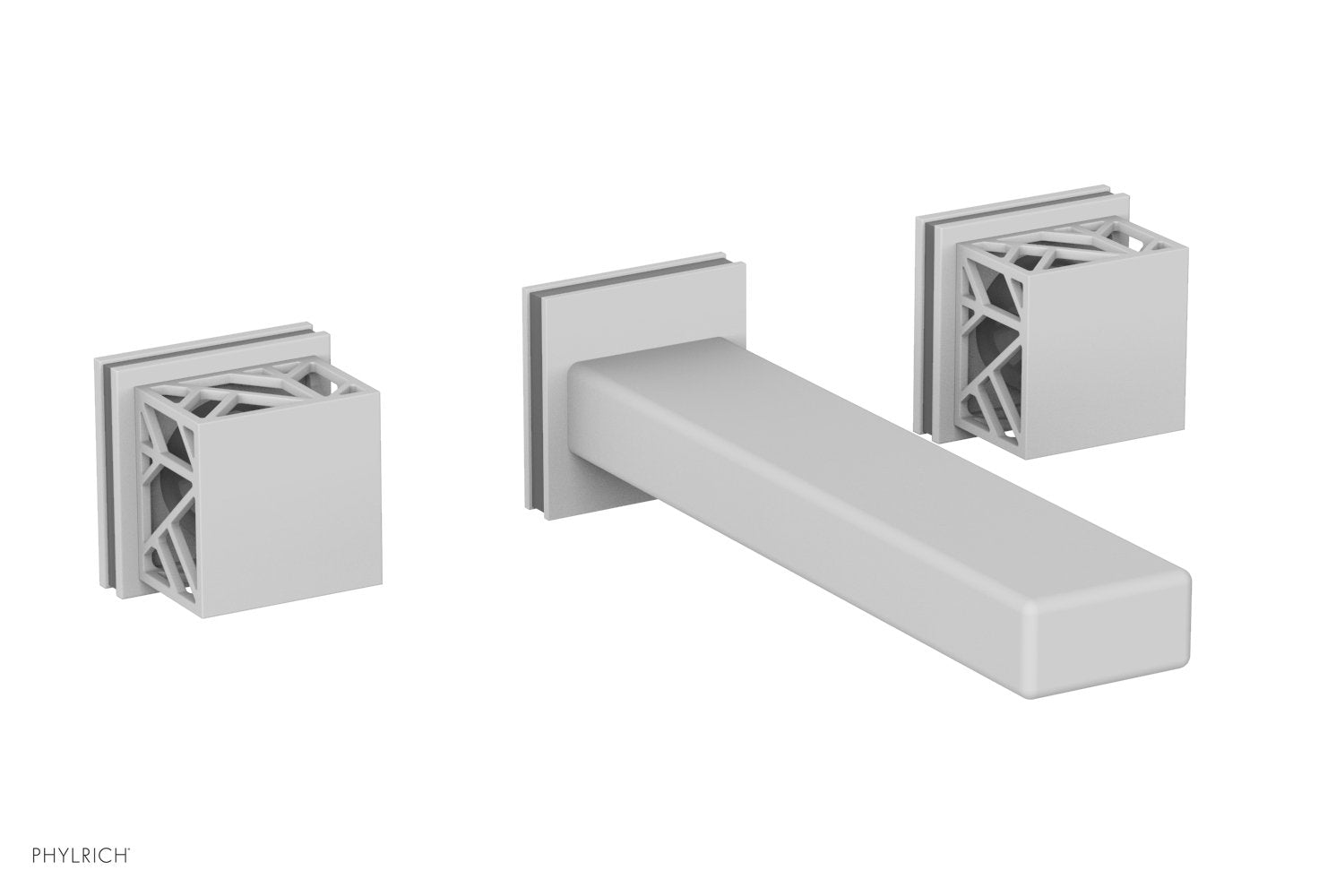 JOLIE Wall Lavatory Set - Square Handles with "Grey" Accents 222-12