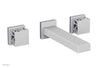 JOLIE Wall Lavatory Set - Square Handles with "Purple" Accents 222-12
