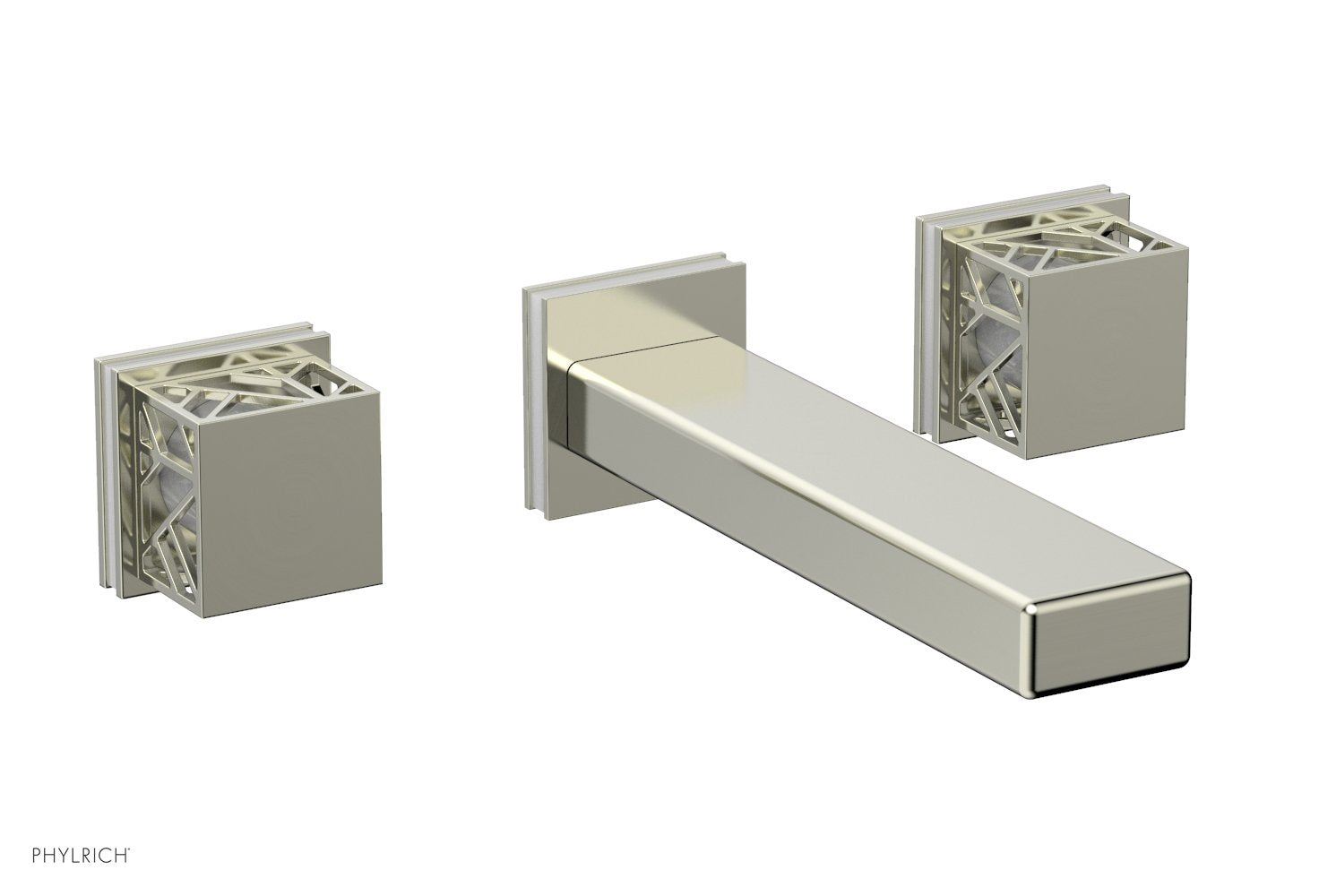 JOLIE Wall Tub Set - Square Handles with "White" Accents 222-57