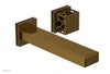 JOLIE Single Handle Wall Lavatory Set - Square Handle "Black" Accents 222-16