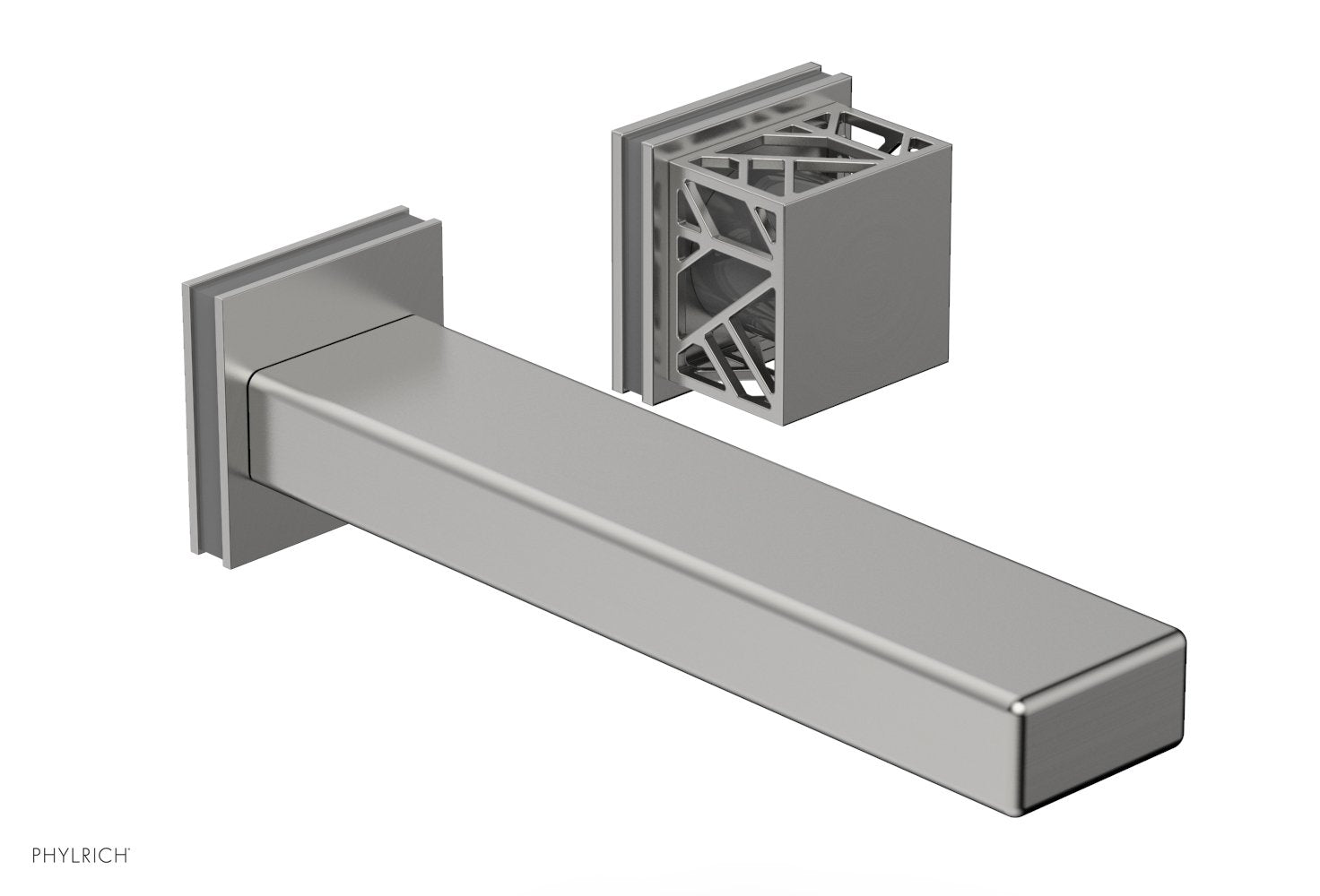 JOLIE Single Handle Wall Lavatory Set - Square Handle "Grey" Accents 222-16