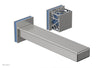 JOLIE Single Handle Wall Lavatory Set - Square Handle "Light Blue" Accents 222-16