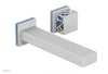 JOLIE Single Handle Wall Lavatory Set - Square Handle "Light Blue" Accents 222-16