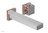 JOLIE Single Handle Wall Lavatory Set - Square Handle "Orange" Accents 222-16