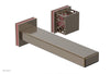 JOLIE Single Handle Wall Lavatory Set - Square Handle "Pink" Accents 222-16
