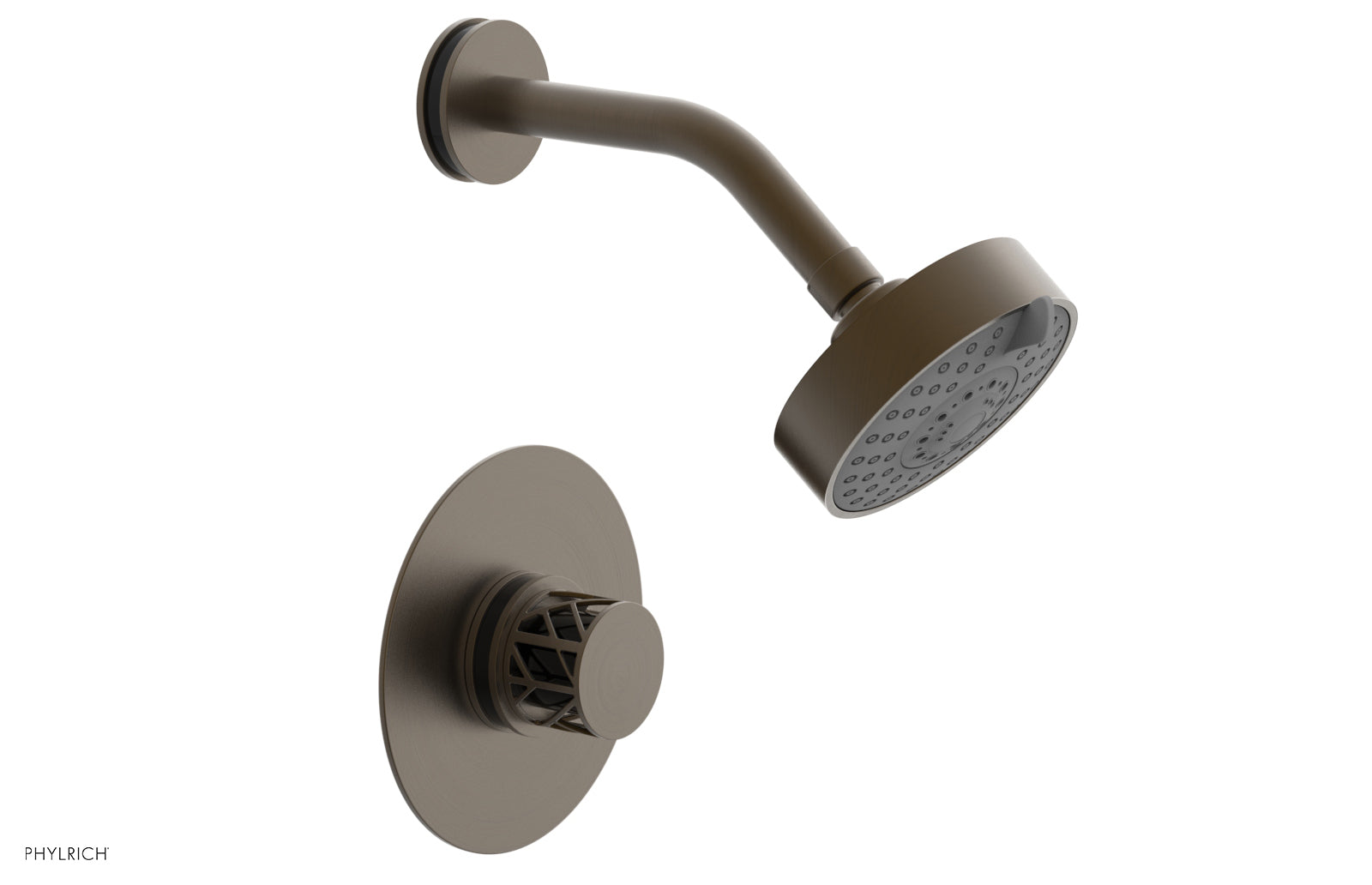 JOLIE Pressure Balance Shower Set - Round Handle with "Black" Accents 222-21