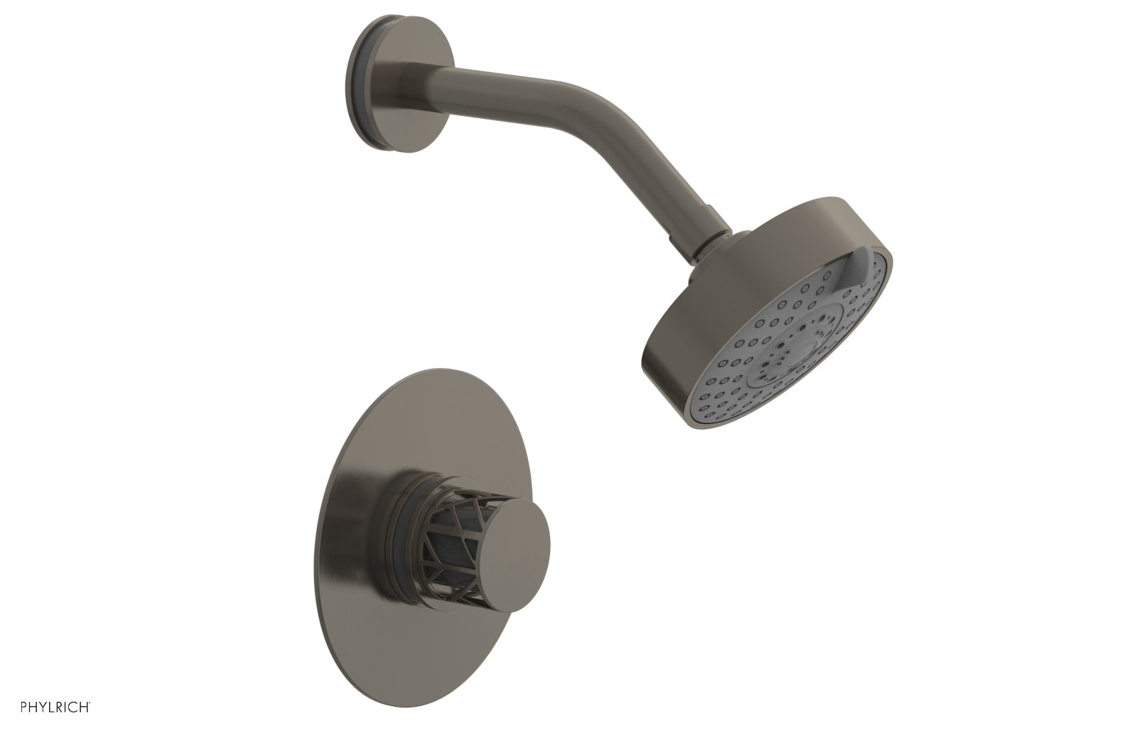 JOLIE Pressure Balance Shower Set - Round Handle with "Grey" Accents 222-21