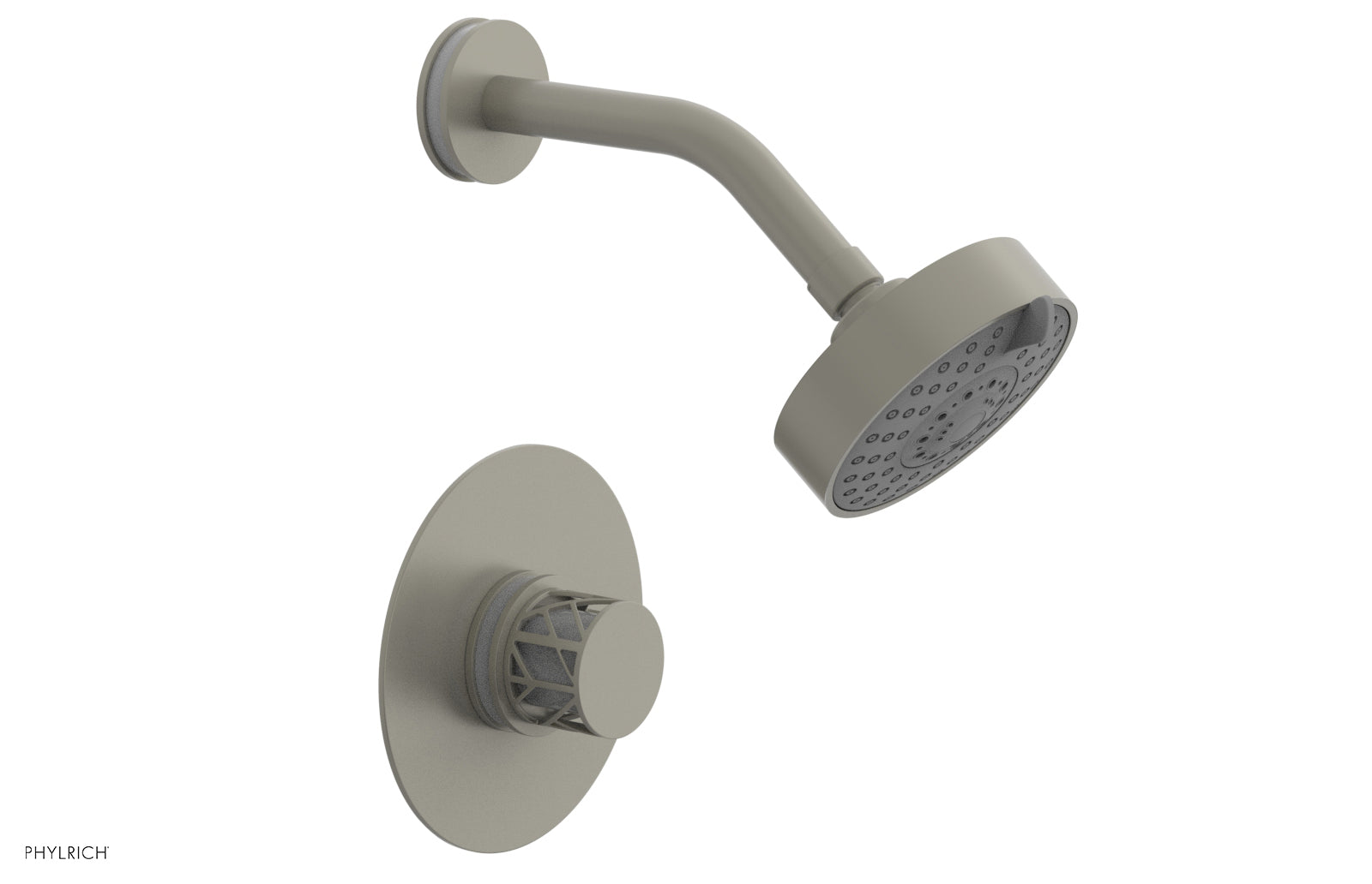 JOLIE Pressure Balance Shower Set - Round Handle with "White" Accents 222-21
