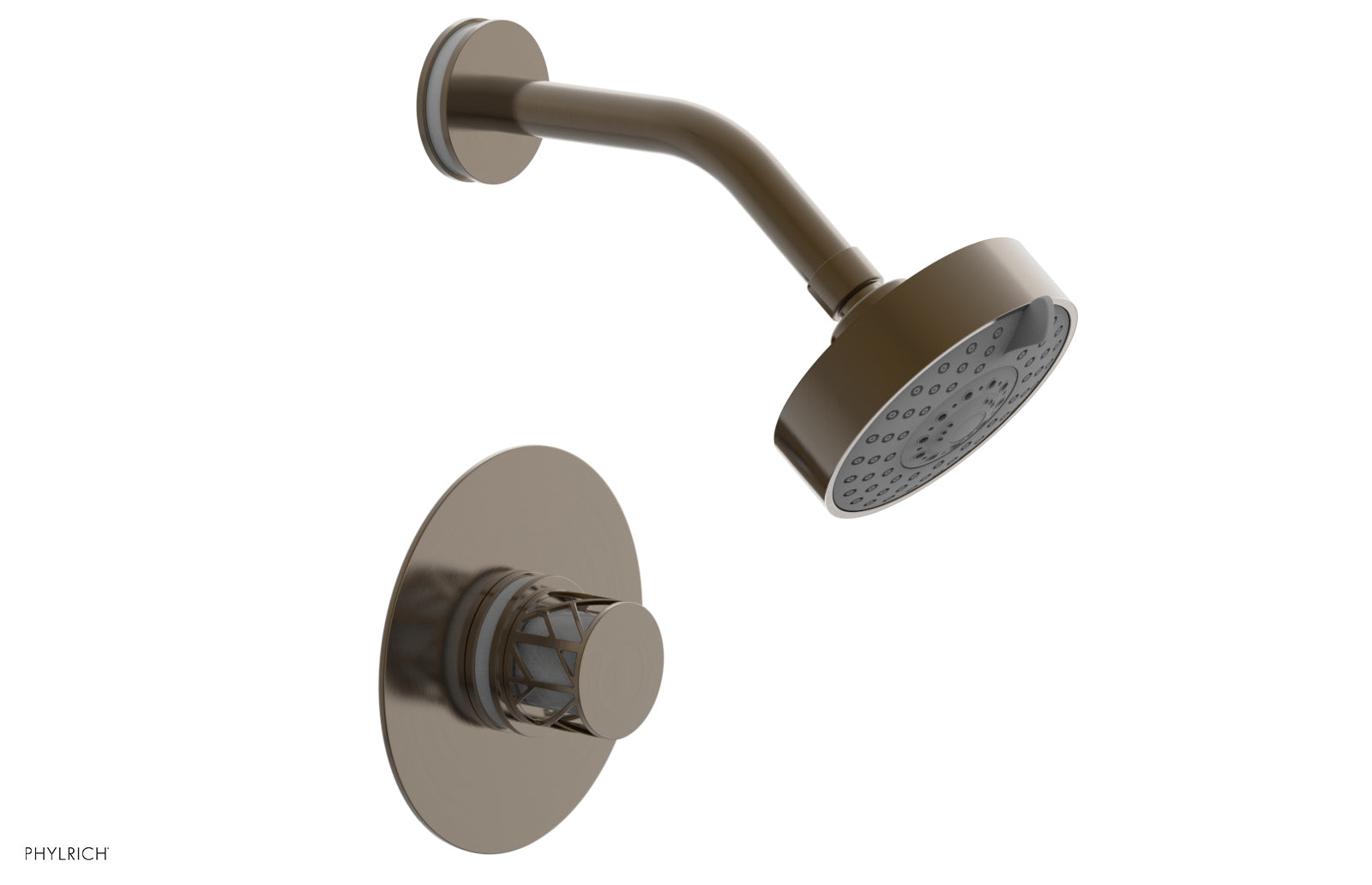 JOLIE Pressure Balance Shower Set - Round Handle with "White" Accents 222-21