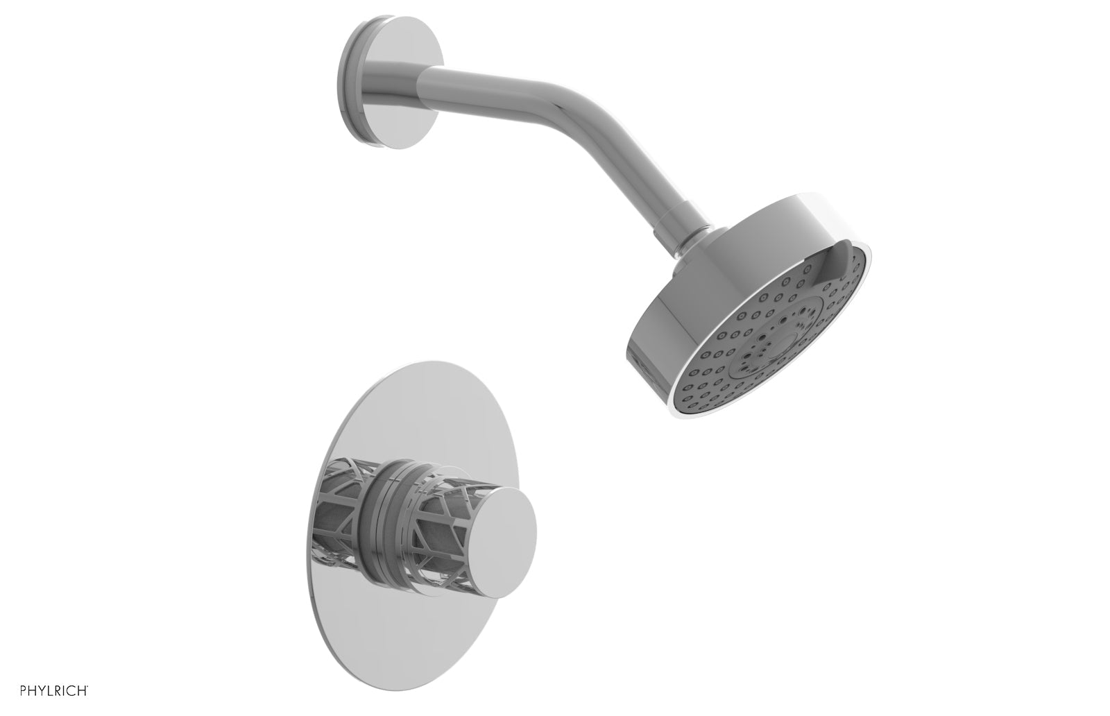JOLIE Pressure Balance Shower Set - Round Handle with "White" Accents 222-21