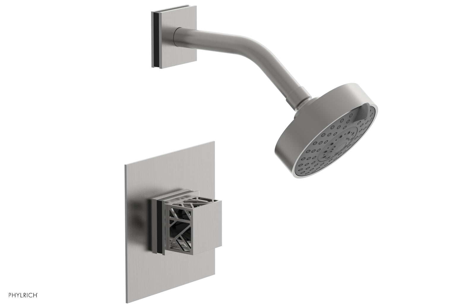 JOLIE Pressure Balance Shower Set - Square Handle with "Black" Accents 222-22