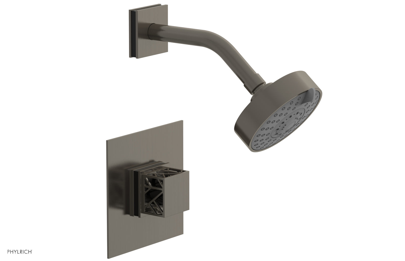JOLIE Pressure Balance Shower Set - Square Handle with "Black" Accents 222-22