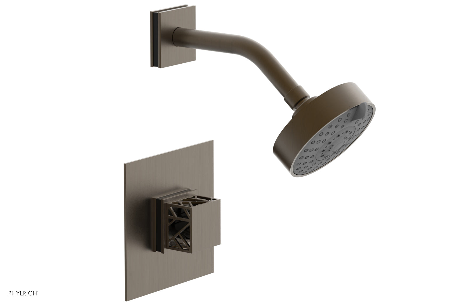 JOLIE Pressure Balance Shower Set - Square Handle with "Black" Accents 222-22