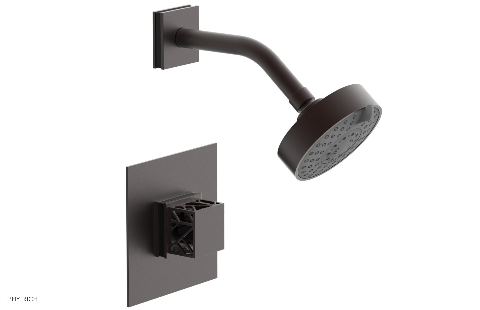 JOLIE Pressure Balance Shower Set - Square Handle with "Black" Accents 222-22