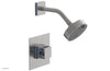 JOLIE Pressure Balance Shower Set - Square Handle with "Light Blue" Accents 222-22