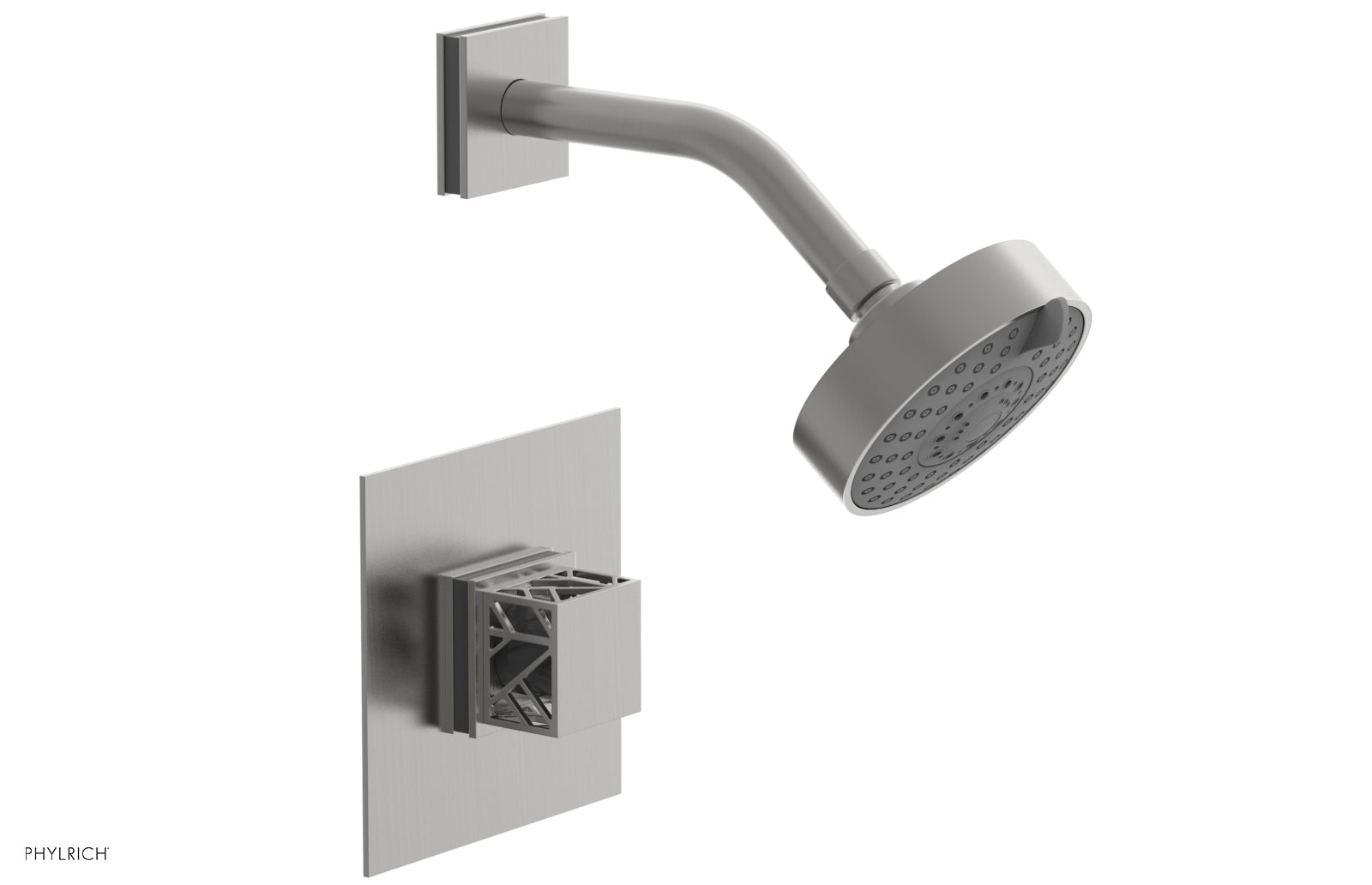 JOLIE Pressure Balance Shower Set - Square Handle with "Grey" Accents 222-22