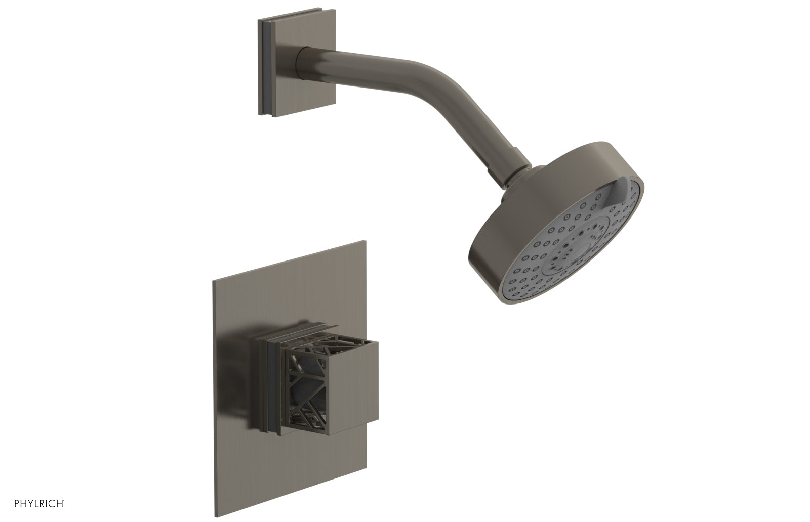 JOLIE Pressure Balance Shower Set - Square Handle with "Grey" Accents 222-22