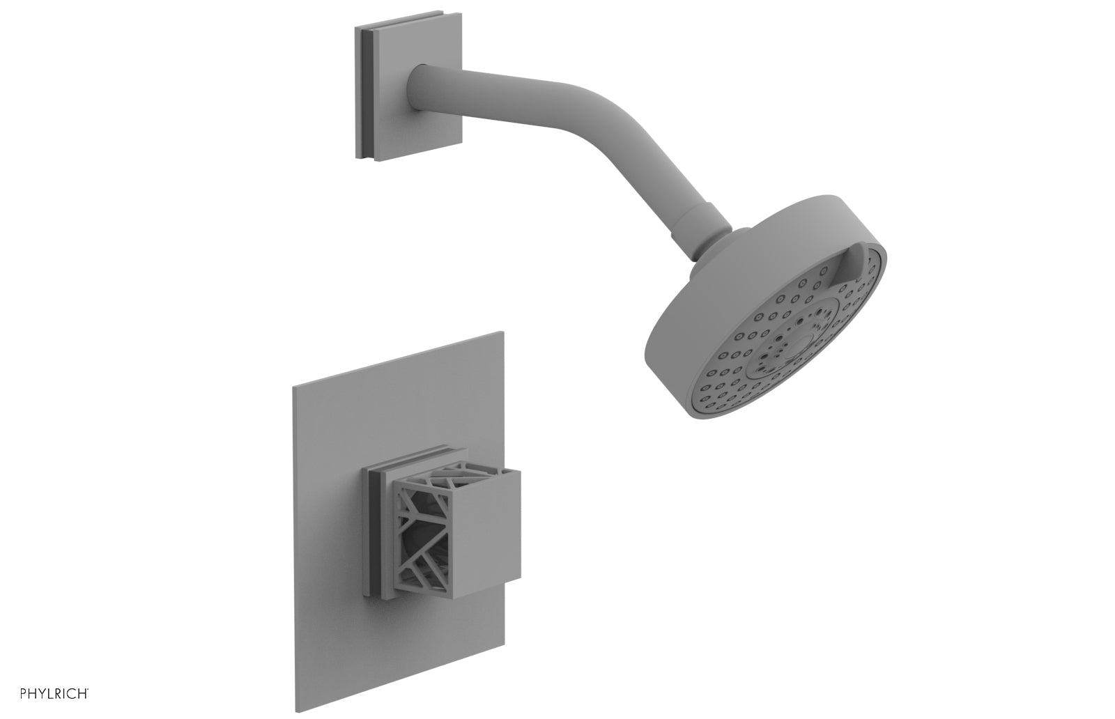 JOLIE Pressure Balance Shower Set - Square Handle with "Grey" Accents 222-22