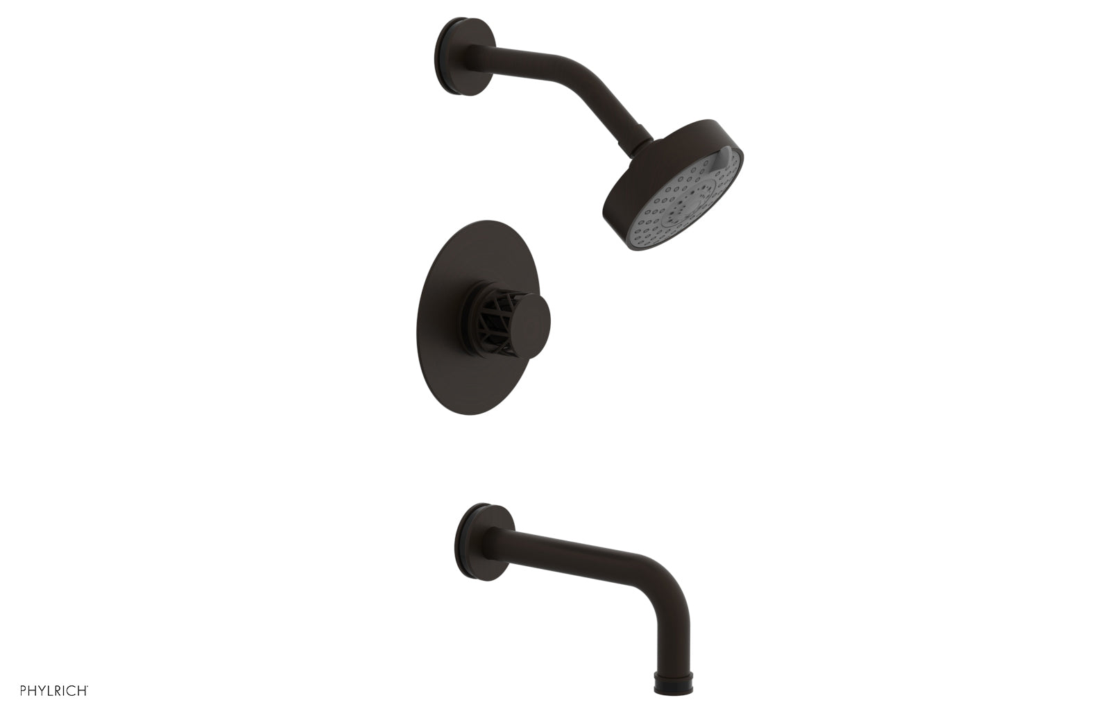 JOLIE Pressure Balance Tub and Shower Set - Round Handle wth "Black" Accents 222-26
