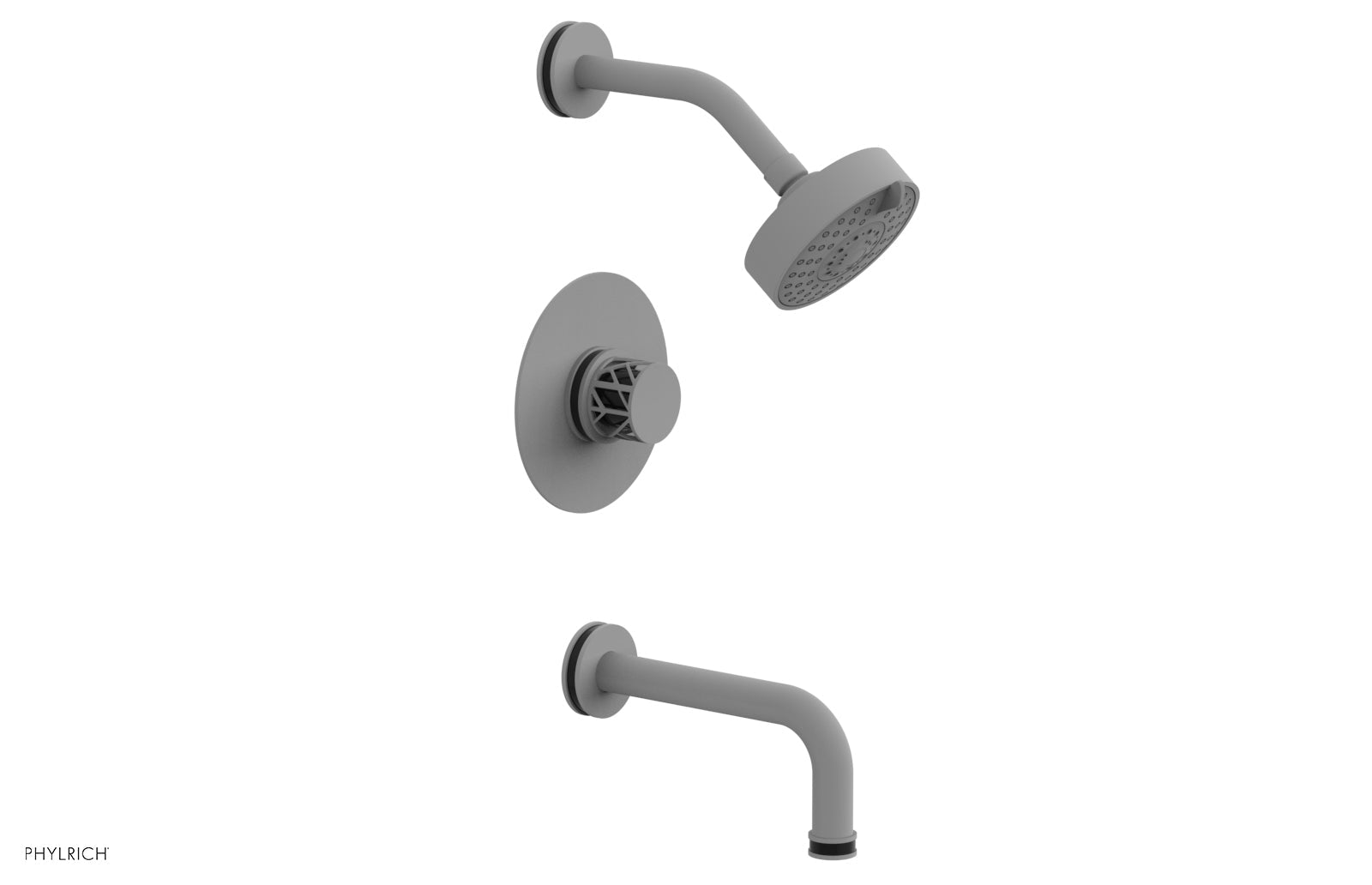 JOLIE Pressure Balance Tub and Shower Set - Round Handle wth "Black" Accents 222-26