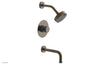 JOLIE Pressure Balance Tub and Shower Set - Round Handle wth "Light Blue" Accents 222-26