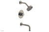 JOLIE Pressure Balance Tub and Shower Set - Round Handle wth "Light Blue" Accents 222-26