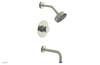 JOLIE Pressure Balance Tub and Shower Set - Round Handle wth "Light Blue" Accents 222-26
