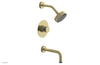 JOLIE Pressure Balance Tub and Shower Set - Round Handle wth "Light Blue" Accents 222-26