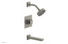 JOLIE Pressure Balance Tub and Shower Set - Square Handle wth "Grey" Accents 222-27