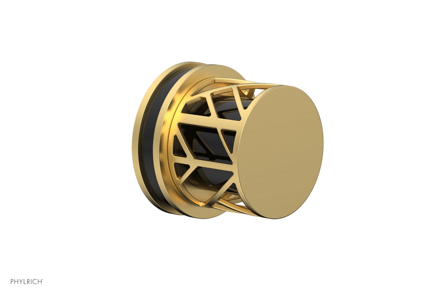 JOLIE Volume Control/Diverter Trim - Round Handle with "Black" Accents 222-35