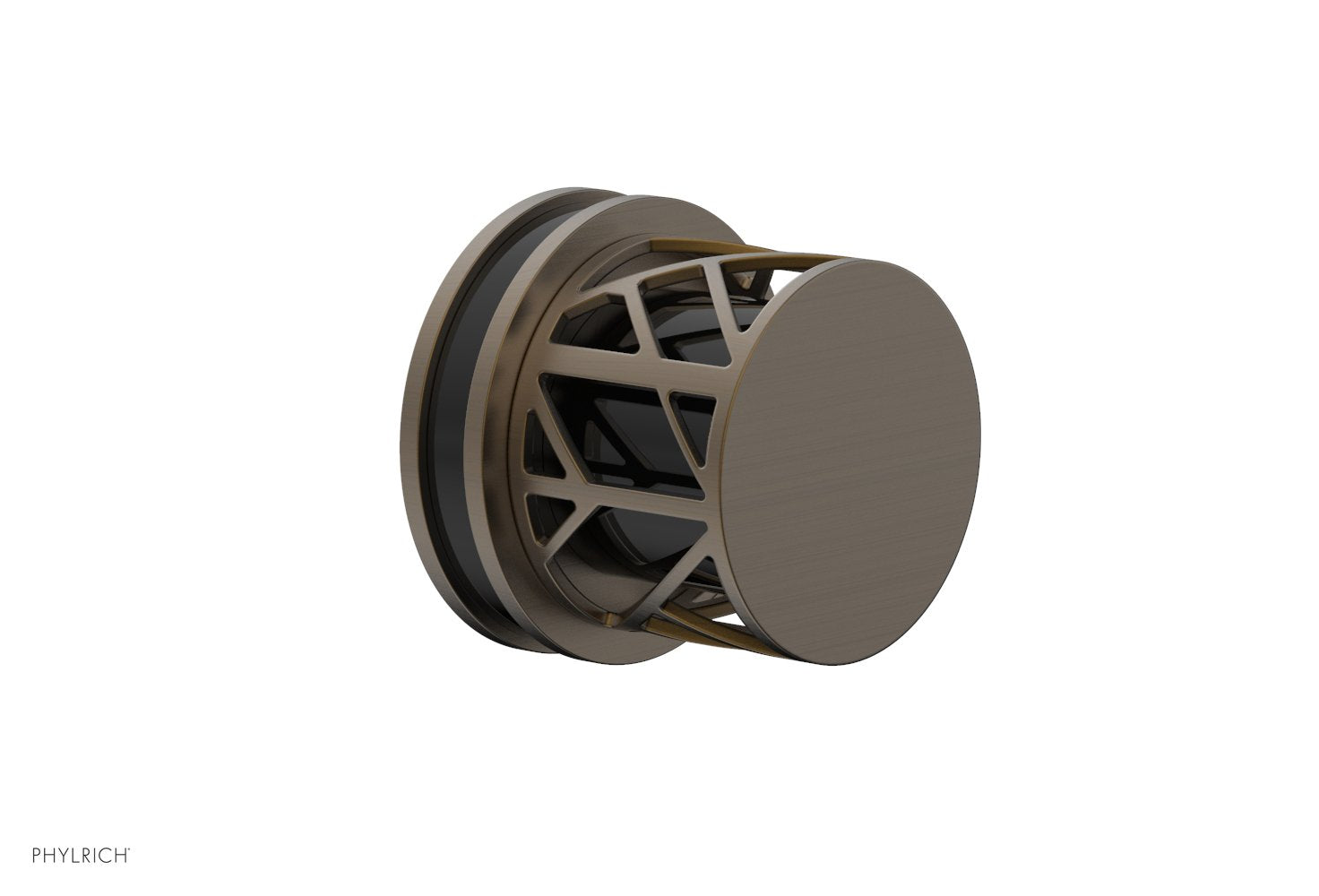 JOLIE Volume Control/Diverter Trim - Round Handle with "Black" Accents 222-35