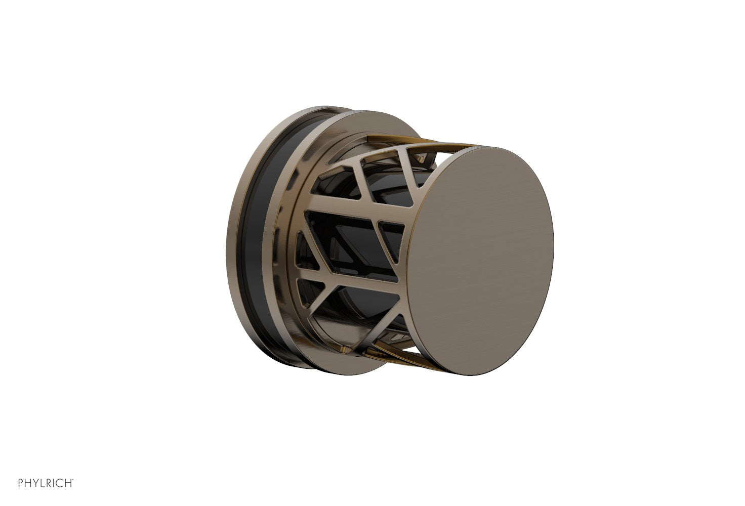 JOLIE Volume Control/Diverter Trim - Round Handle with "Black" Accents 222-35