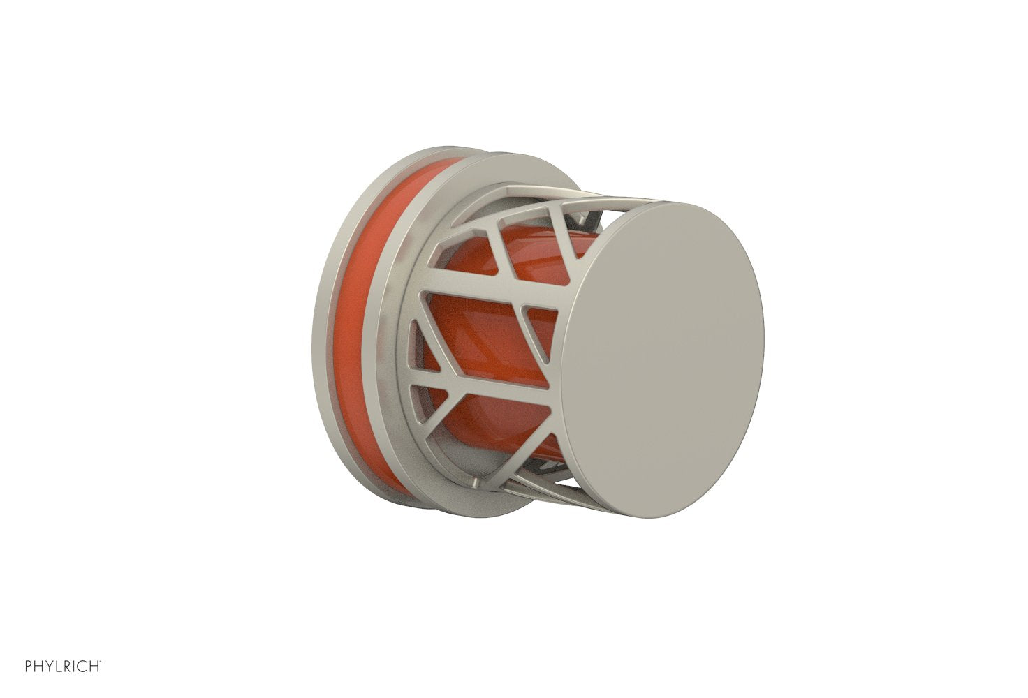 JOLIE Volume Control/Diverter Trim - Round Handle with "Orange" Accents 222-35