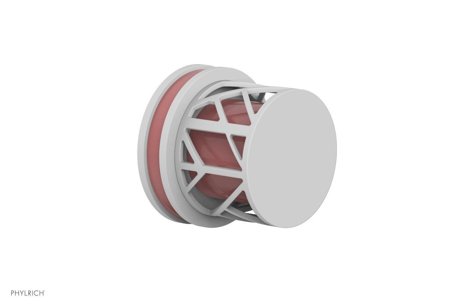 JOLIE Volume Control/Diverter Trim - Round Handle with "Pink" Accents 222-35