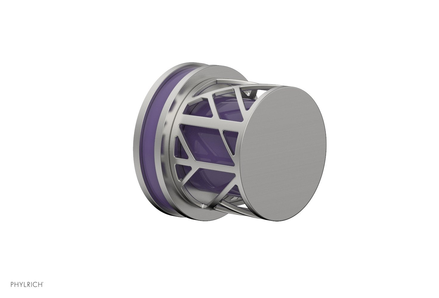 JOLIE Volume Control/Diverter Trim - Round Handle with "Purple" Accents 222-35