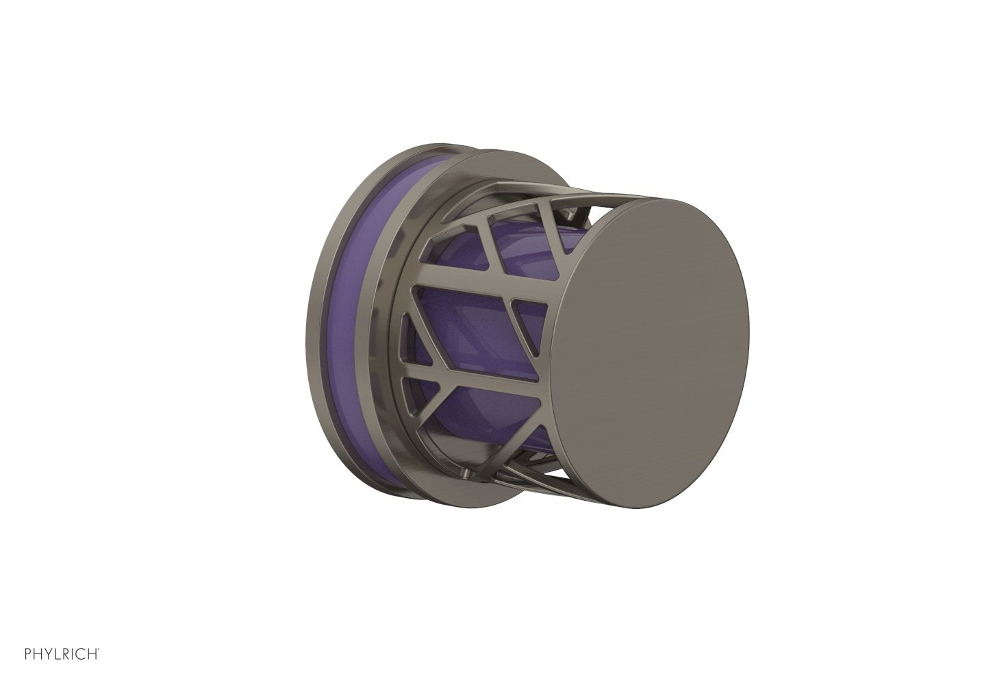 JOLIE Volume Control/Diverter Trim - Round Handle with "Purple" Accents 222-35