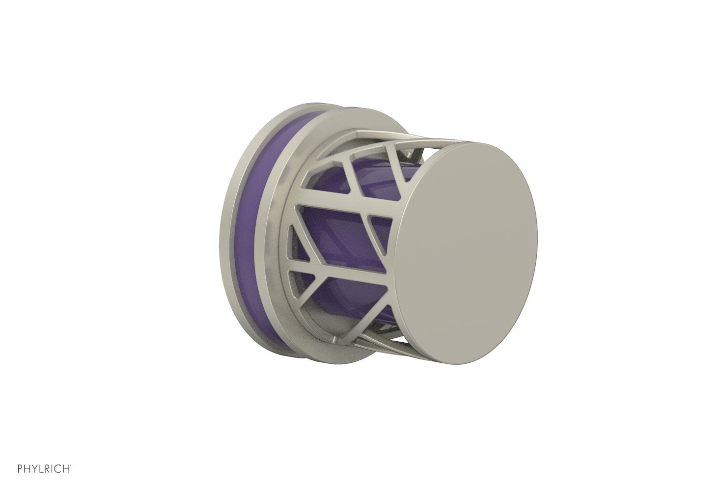 JOLIE Volume Control/Diverter Trim - Round Handle with "Purple" Accents 222-35