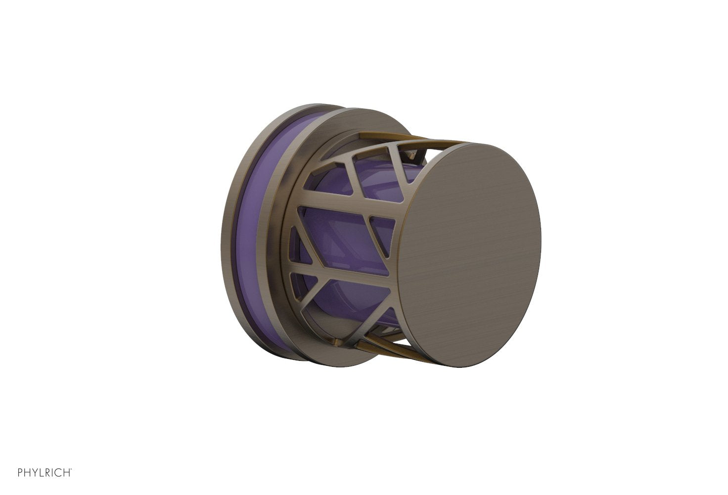 JOLIE Volume Control/Diverter Trim - Round Handle with "Purple" Accents 222-35