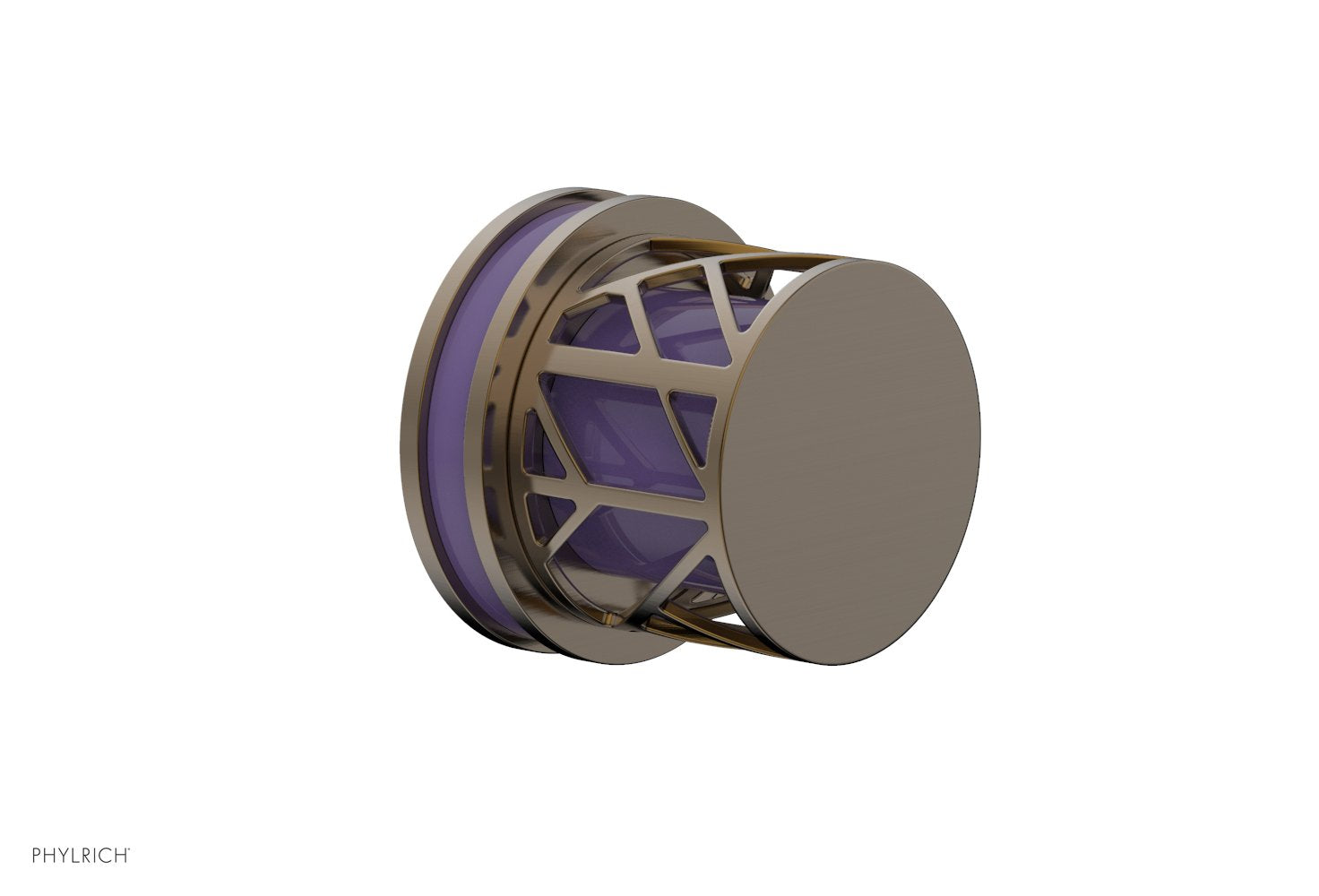 JOLIE Volume Control/Diverter Trim - Round Handle with "Purple" Accents 222-35