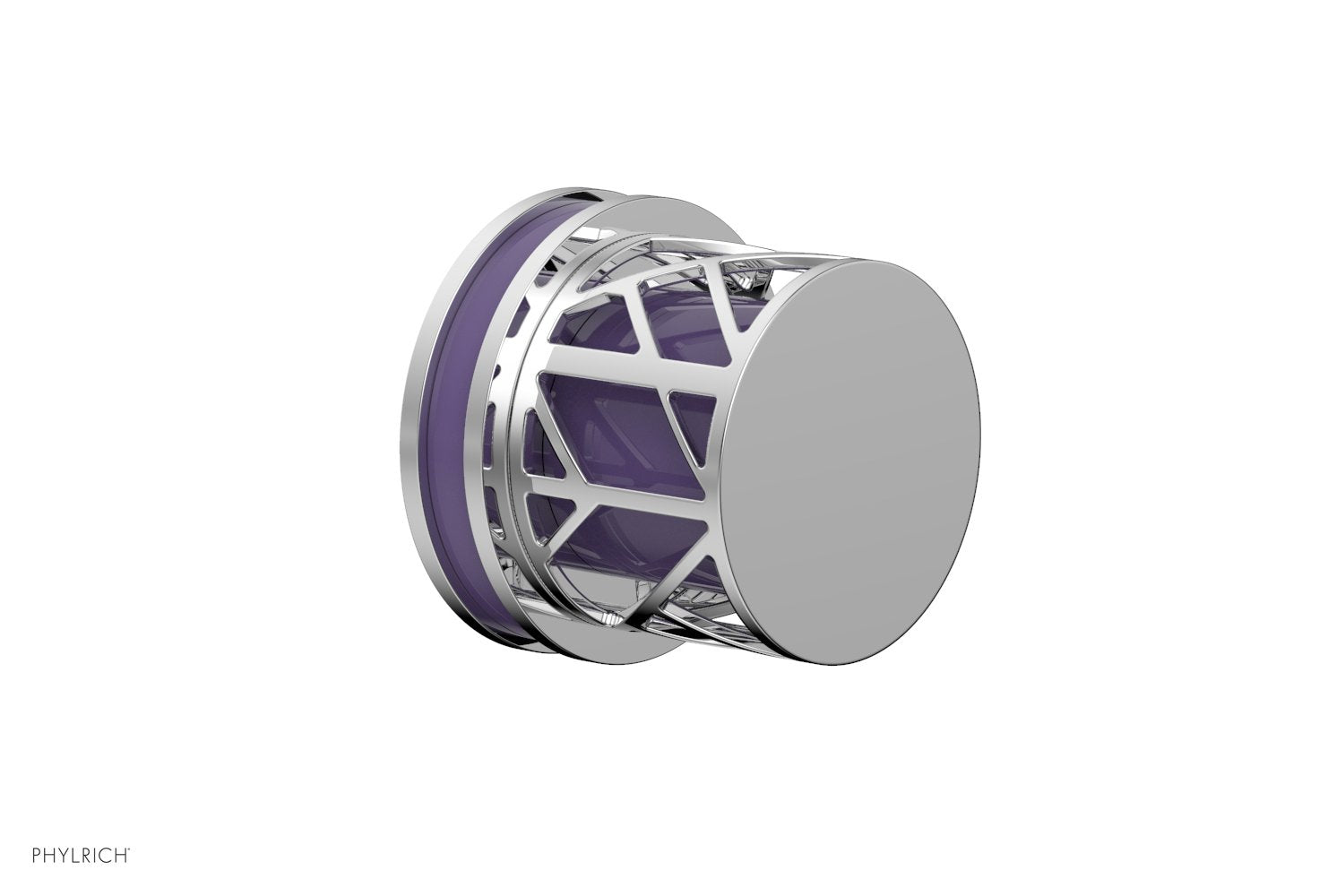 JOLIE Volume Control/Diverter Trim - Round Handle with "Purple" Accents 222-35